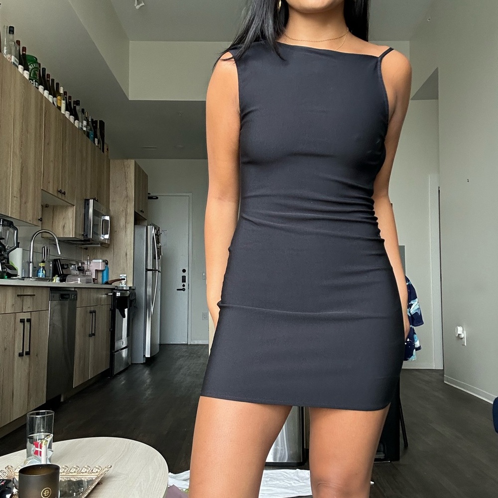 Pull&Bear Black Sleeveless open back Dress